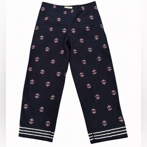 Talbots Nautical Anchor Ankle Pants Size 2